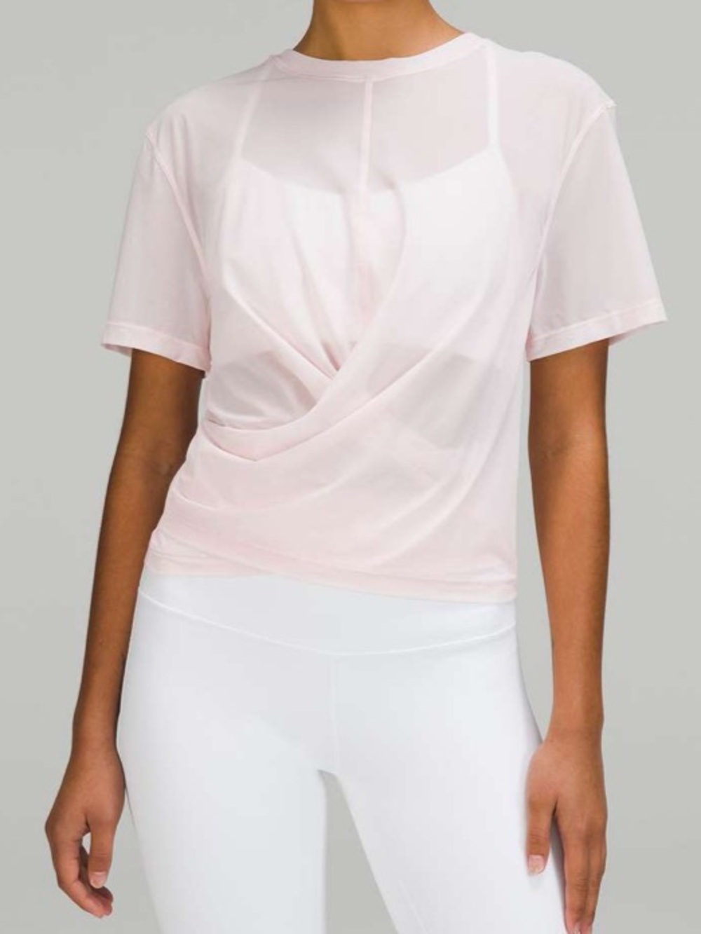 Lululemon Lightweight Mesh Reversible Yoga T-shirt Strawberry Milkshake Size 4